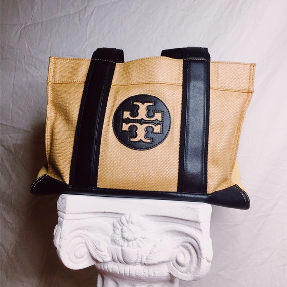 Tory Burch Handbags - RARE Canvas Tolly Tote by Tory Burch